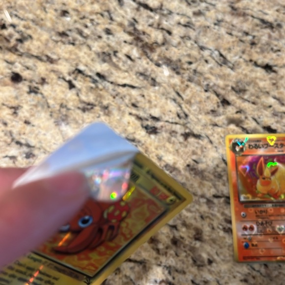 Pokemon Heart Holo Prism Japanese Vending Sticker Team Rocket Dark Flareon - Picture 4 of 7